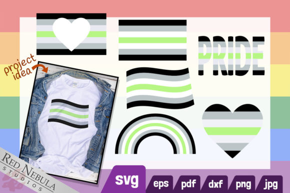 Agender Flag Clipart for Crafts & Graphics
