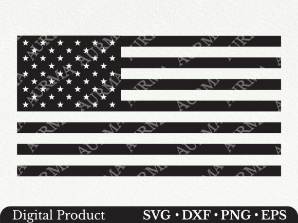 American Flag Silhouette Graphics and Crafts
