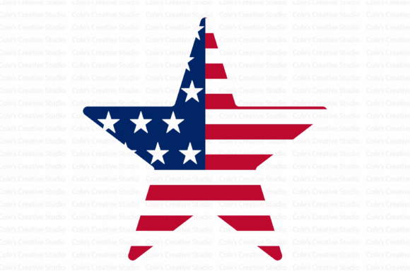 American Flag Star Svg for Crafts and Graphics