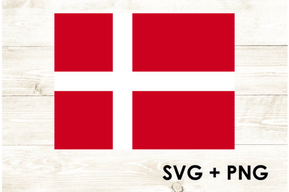 Danish Flag Graphics for Crafts and Branding