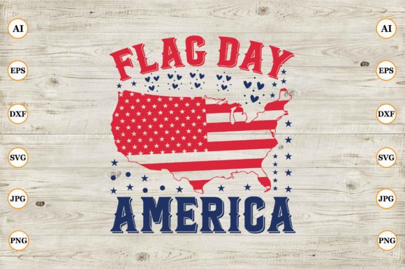 Flag Day America: Graphics for Crafts & Web