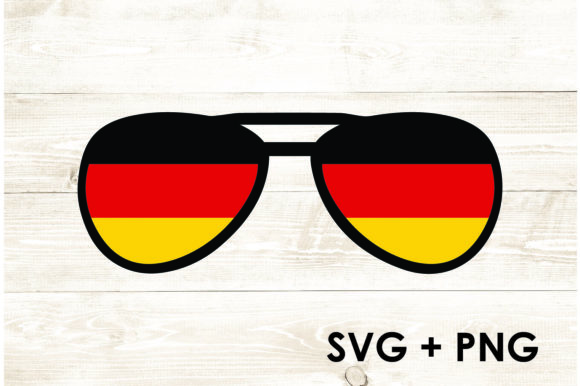 Germany Flag Aviator Sunglasses SVG for Crafts & Graphics