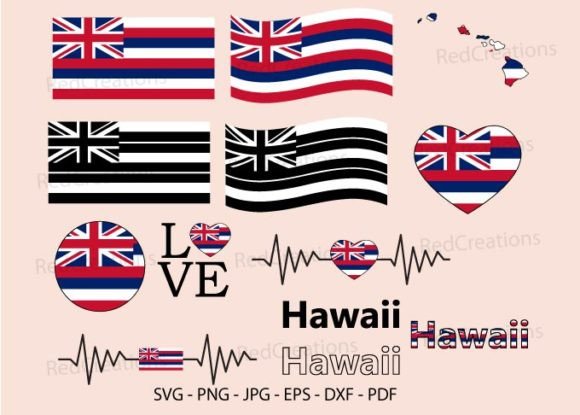 Hawaii Flag SVG Bundle: Graphics for Crafts