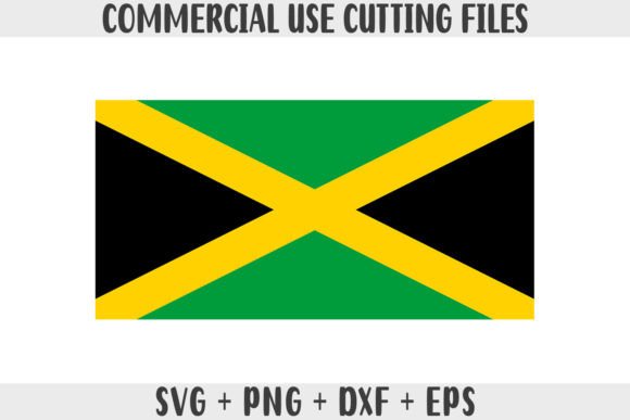 Jamaica Flag SVG Original Colors Graphics