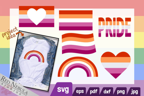 Lesbian Flag LGBTQ Pride Clipart: Graphics for Crafts
