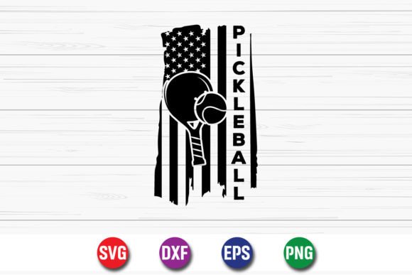 Pickleball SVG US Flag: Graphics for Crafts & Blogs