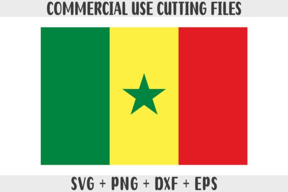 Senegal Flag SVG Original Colors Graphics and Crafts
