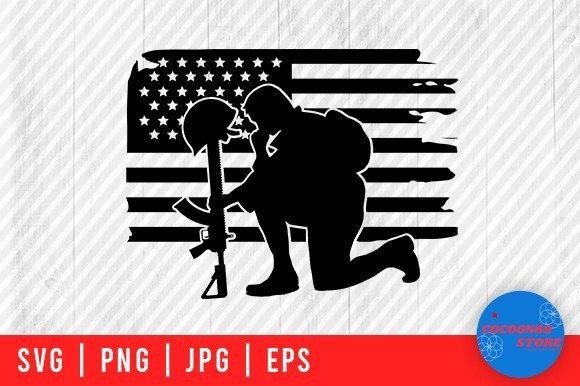 Soldier USA Flag for Memorial Day Svg: Graphics and Crafts