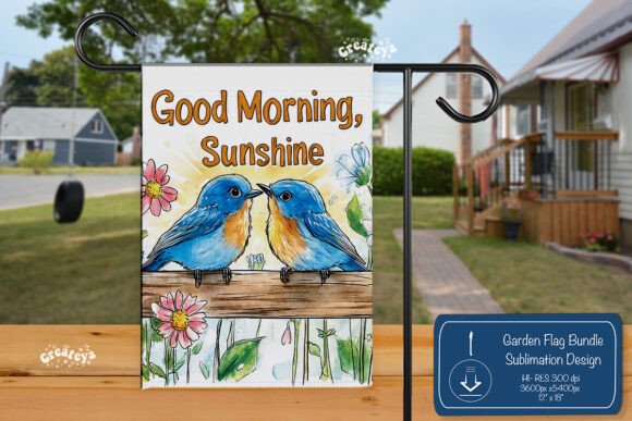 Summer Spring Garden Flag Png Bird Png for Graphics and Crafts