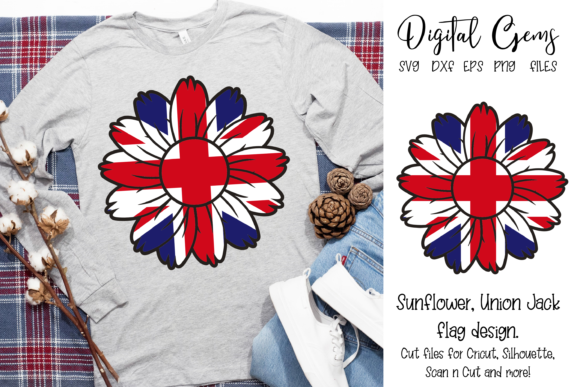 Sunflower, Union Jack Flag Design