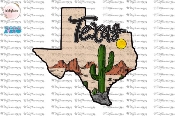 Texas Desert Flag PNG: Graphics for Crafts & Small Business