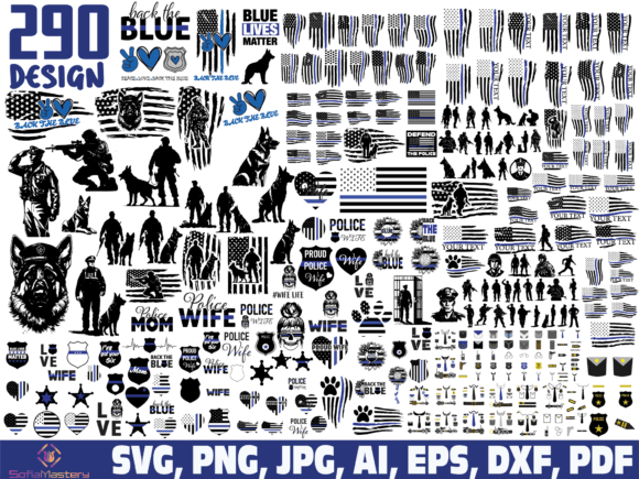 Thin Blue Line K9 Flag: Bold Graphics for Crafts