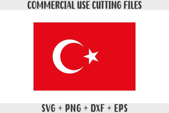 Turkey Flag SVG Original Colors