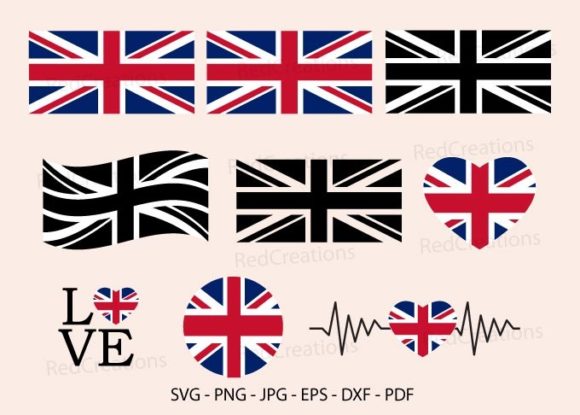 UK Flag SVG Bundle: Graphics for Crafts & Branding
