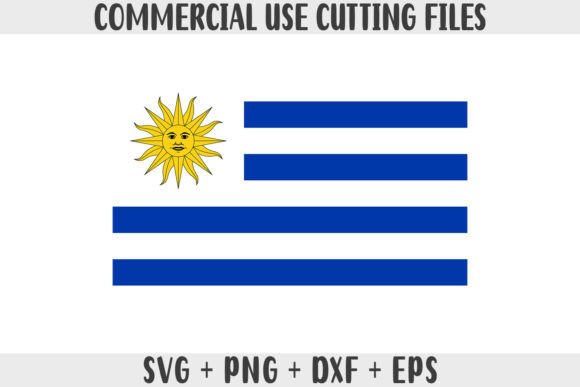 Uruguay Flag SVG Original Colors Graphics