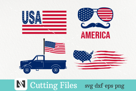 USA Flag 4th of July Graphics for Crafts & Brands