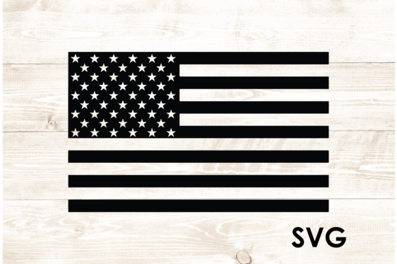 USA Flag Black White: Graphics for Crafts & Branding